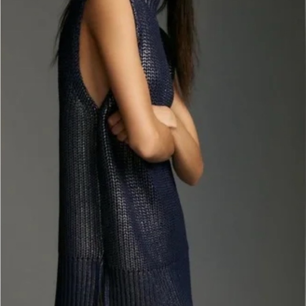 Pilcro Blue Cowl Neck Sweater